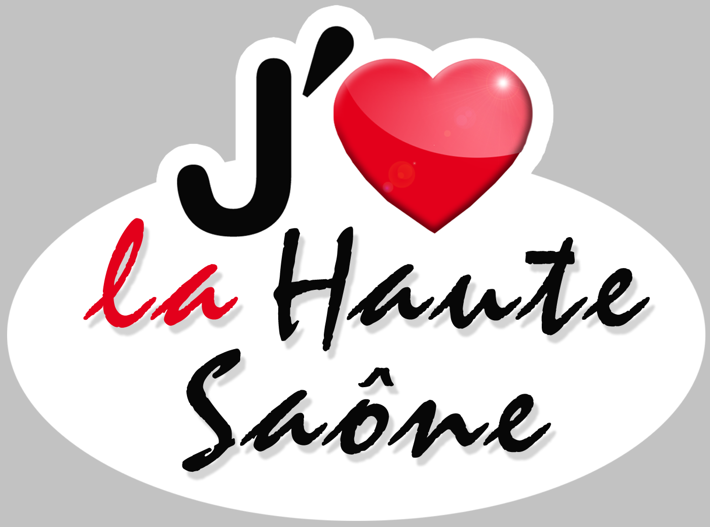 j'aime la Haute-Saône (5x3.7cm) - Sticker/autocollant