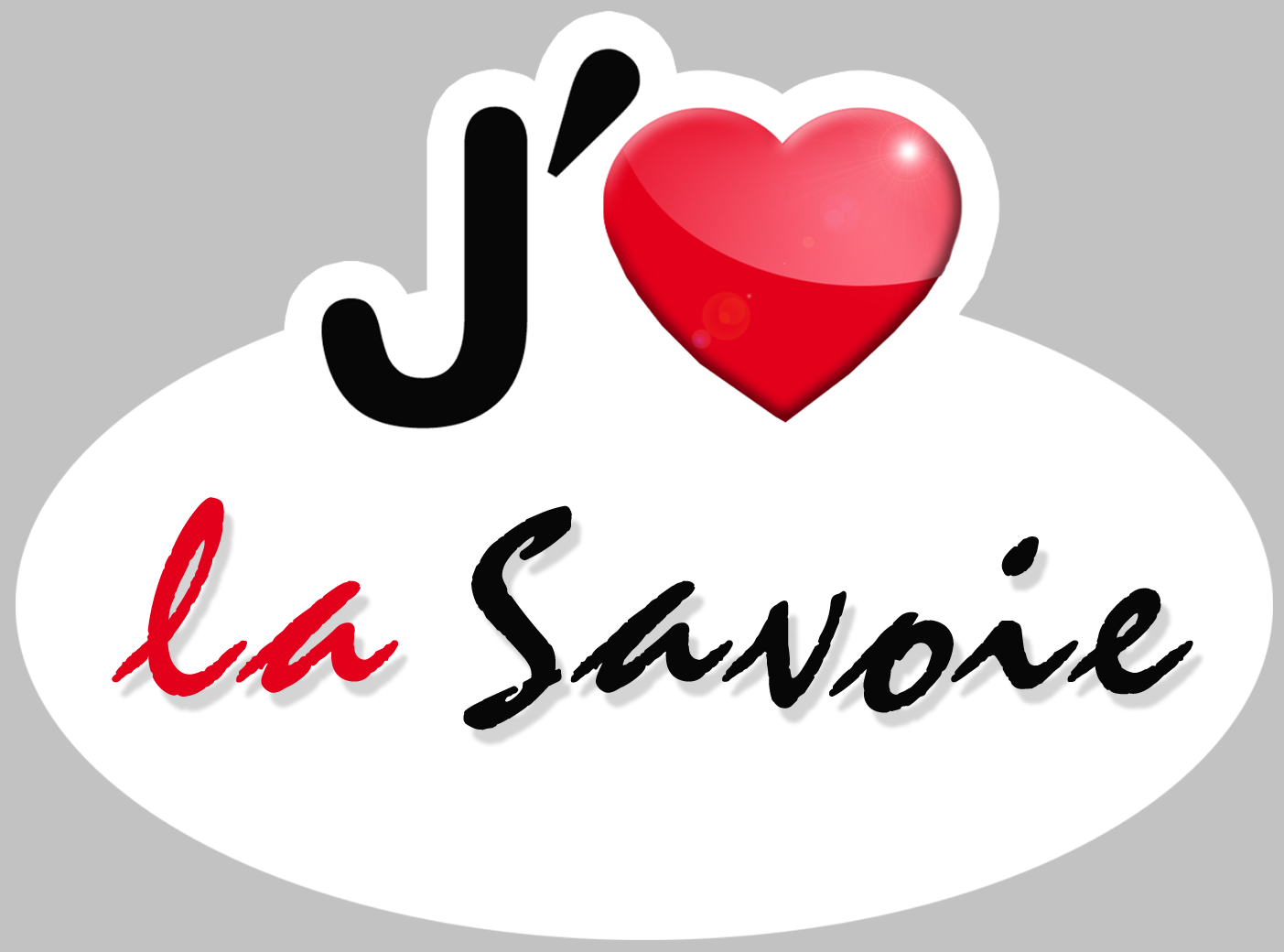 j'aime la Savoie (5x3.7cm) - Sticker/autocollant