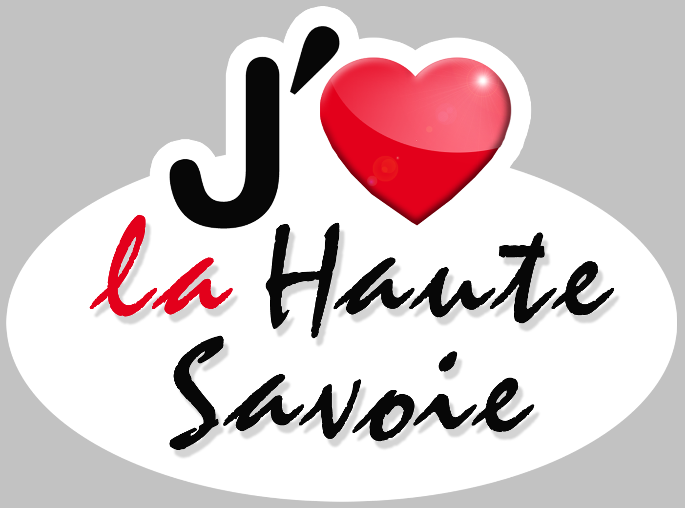 j'aime la Haute-Savoie (5x3.7cm) - Sticker/autocollant