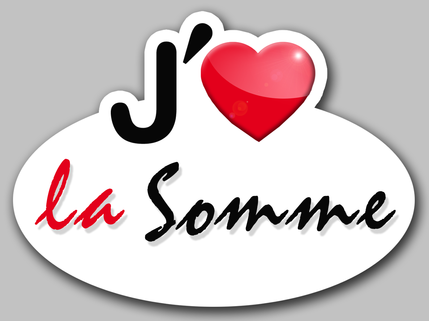 j'aime la Somme (5x3.7cm) - Sticker/autocollant