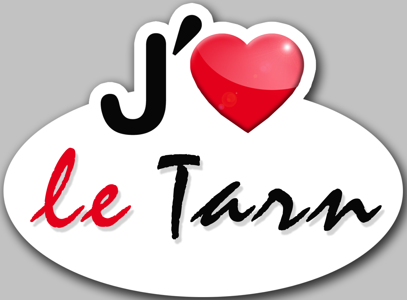 j'aime le Tarn (5x3.7cm) - Sticker/autocollant