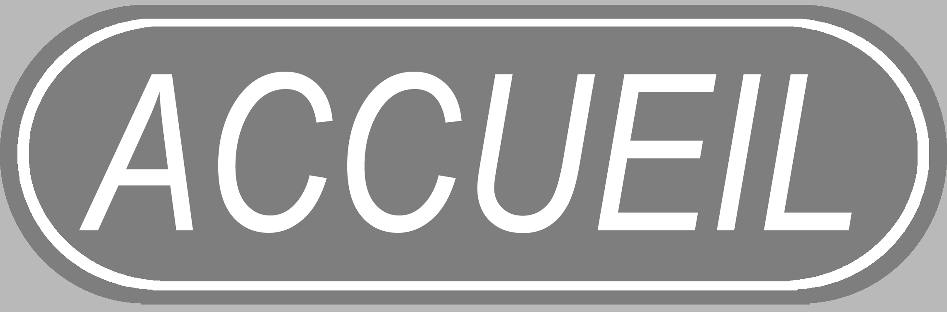 Accueil gris (19x6cm) - Sticker/autocollant