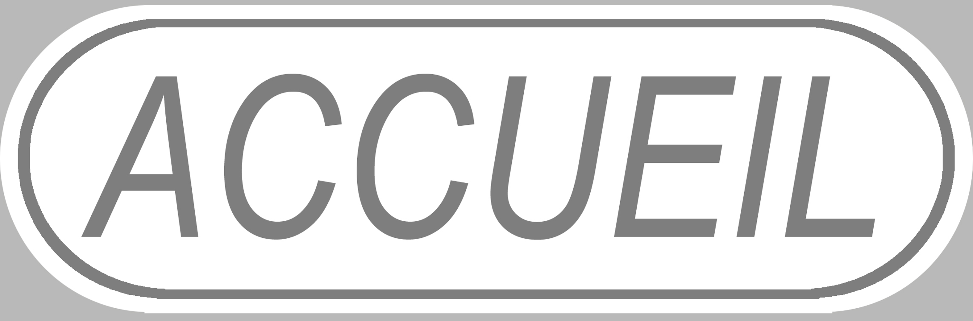 Accueil blanc (19x6cm) - Sticker/autocollant