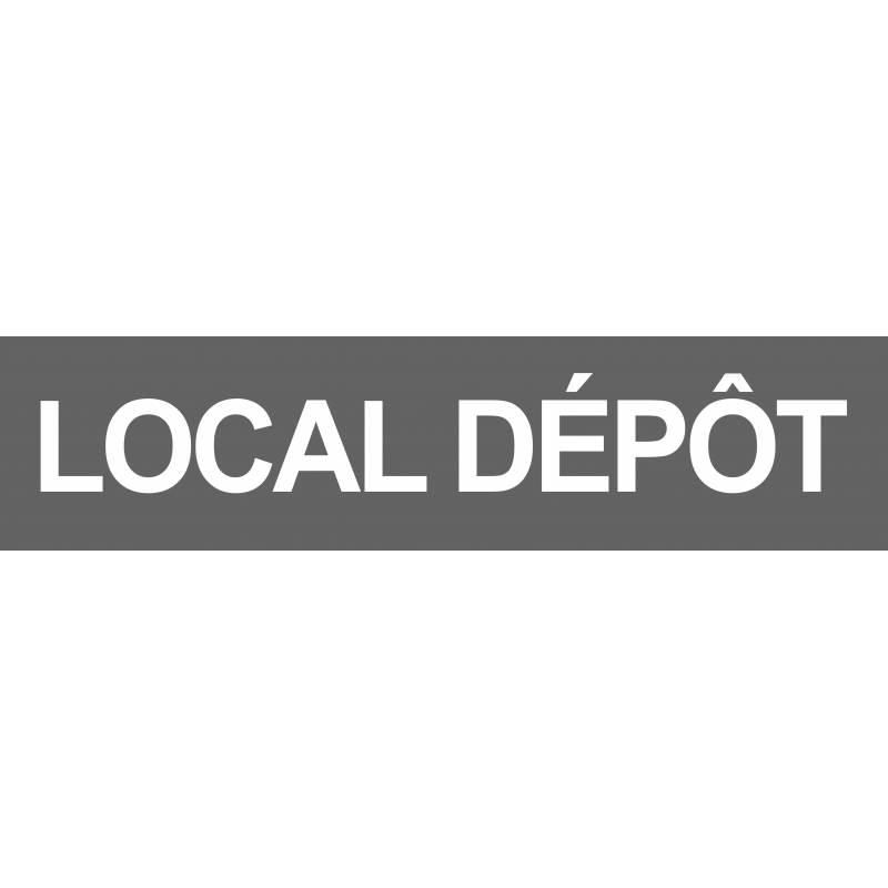 local dépôt gris (29x7cm) - Sticker/autocollant