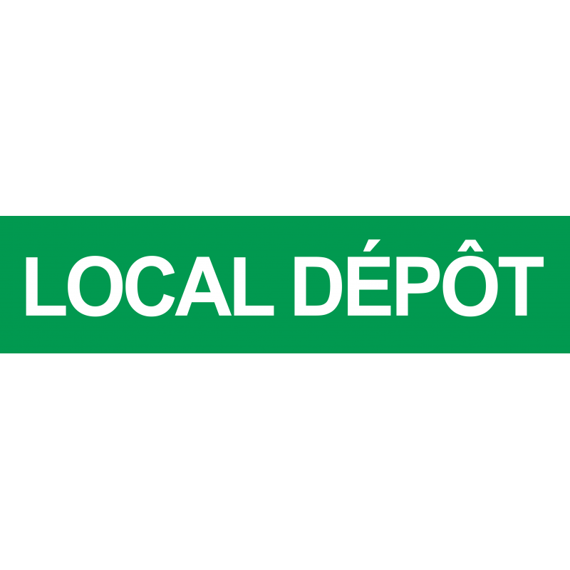 local dépôt vert (29x7cm) - Sticker/autocollant