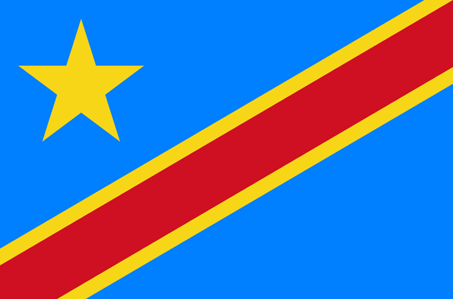 Drapeau République démocratique du Congo (19.5x13cm) - Sticker/autocollant