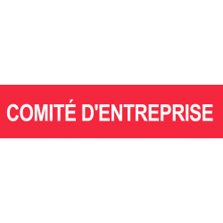 Local comité d'entreprise rouge (15x3.5cm) - Sticker/autocollant