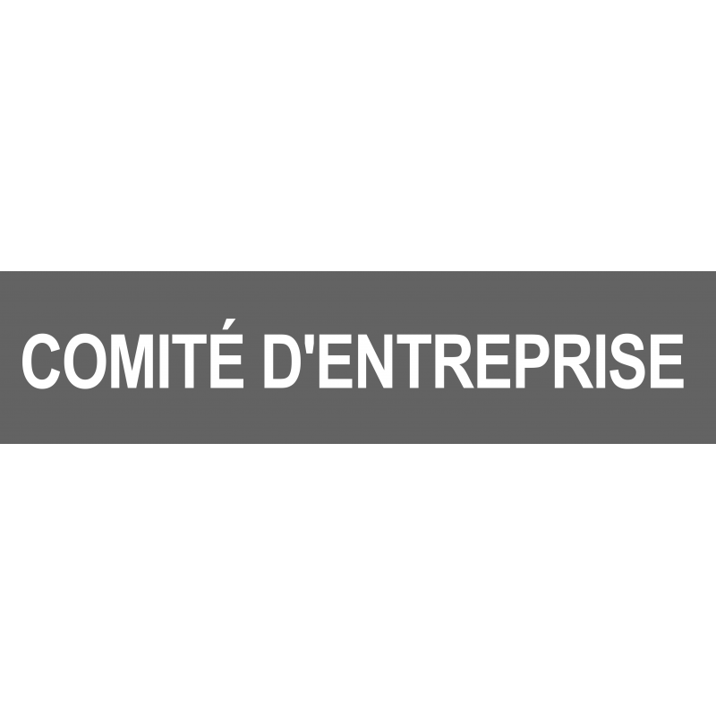 Local comité d'entreprise gris (29x7cm) - Sticker/autocollant