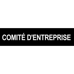 Local comité d'entreprise noir (29x7cm) - Sticker/autocollant