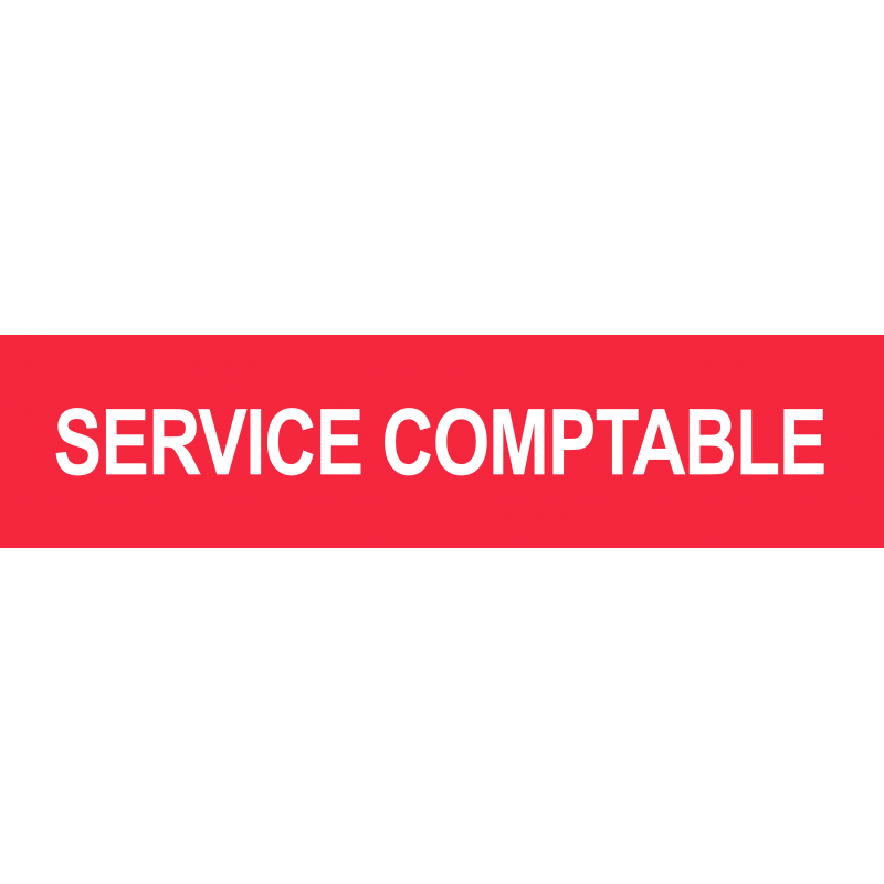 Local SERVICE COMPTABLE rouge (29x7cm) - Sticker/autocollant