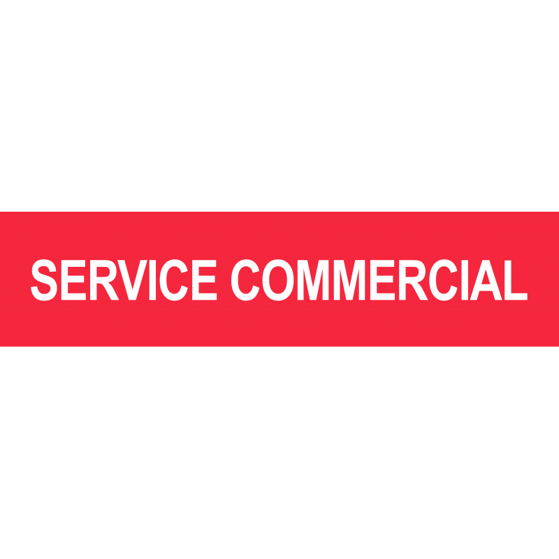 Local SERVICE COMMERCIAL rouge (29x7cm) - Sticker/autocollant