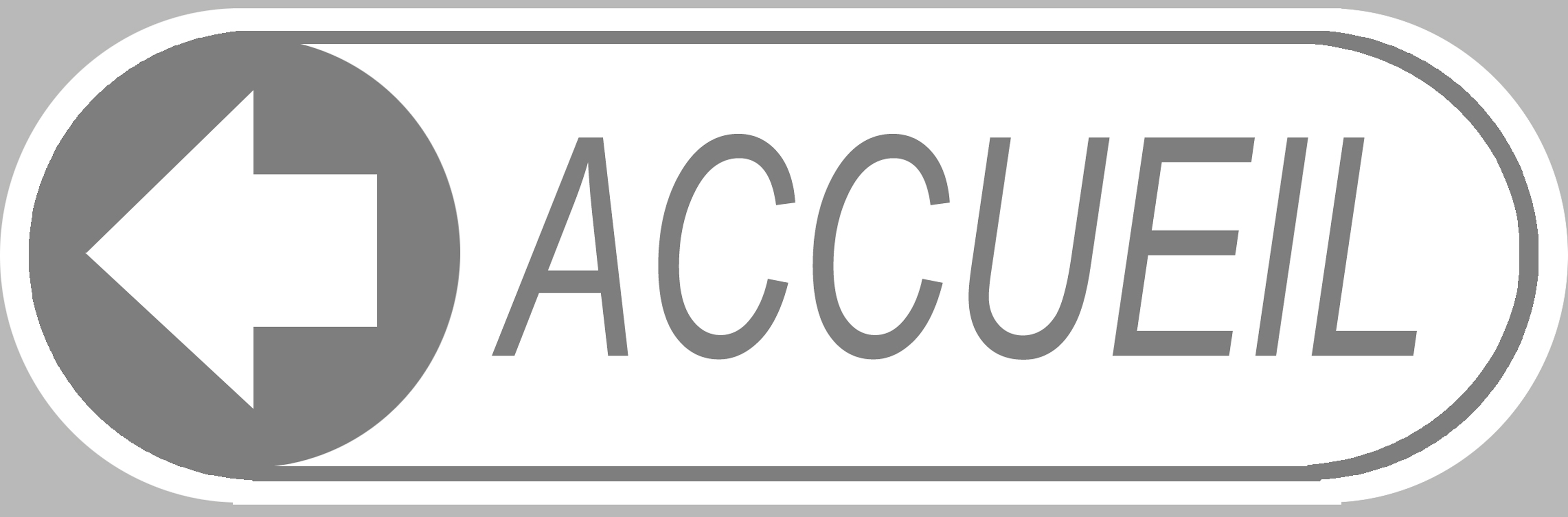 Accueil blanc directionnel gauche (19x6cm) - Sticker/autocollant