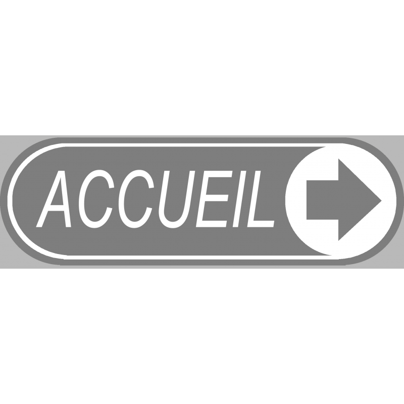 Accueil directionnel vers la droite (19x6cm) - Sticker/autocollant