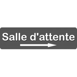 Salle d'attente direction droite 3 (20x5.5cm) - Sticker/autocollant