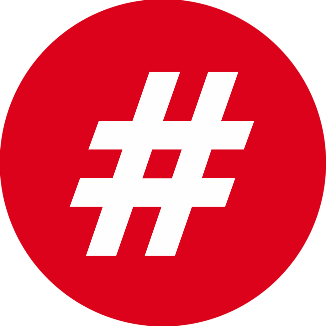 hashtag interdiction (10x10cm) - Sticker/autocollant