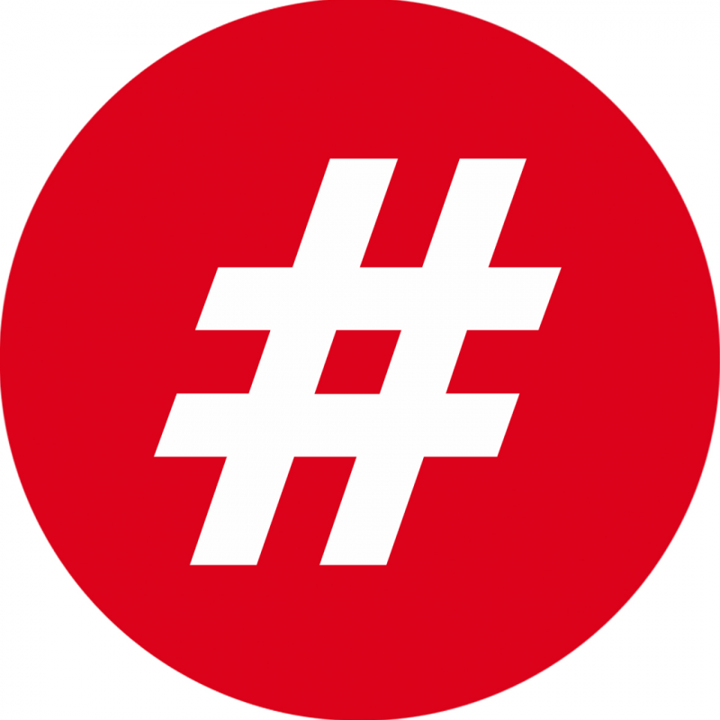 hashtag interdiction (5x5cm) - Sticker/autocollant