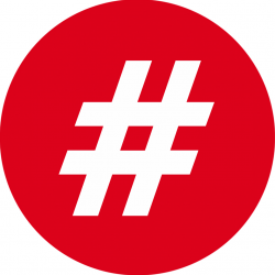 hashtag interdiction (20x20cm) - Sticker/autocollant