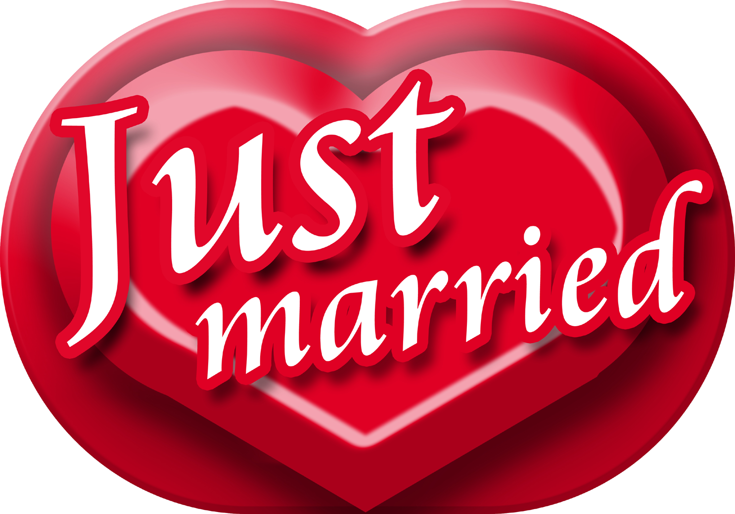 Just married (30x21cm) - Sticker/autocollant