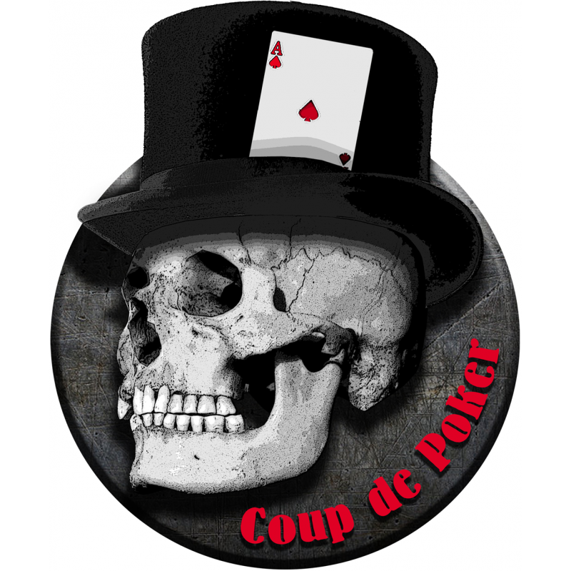 Coup de Poker (20x16.5cm) - Sticker/autocollant