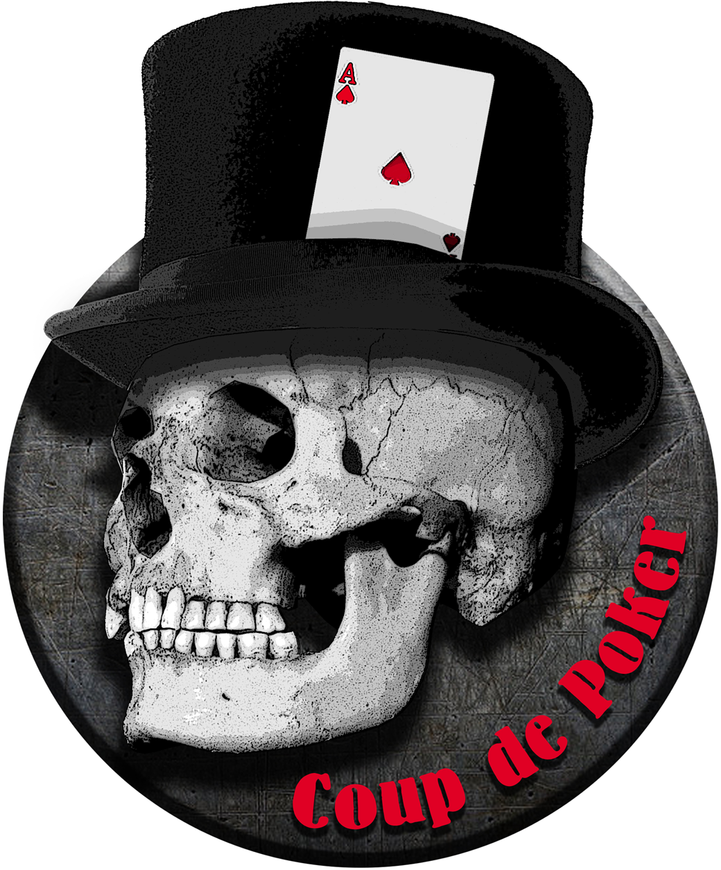 Coup de Poker (20x16.5cm) - Sticker/autocollant