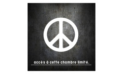 Accès chambre limite PEACE (15x15cm) - Sticker/autocollant