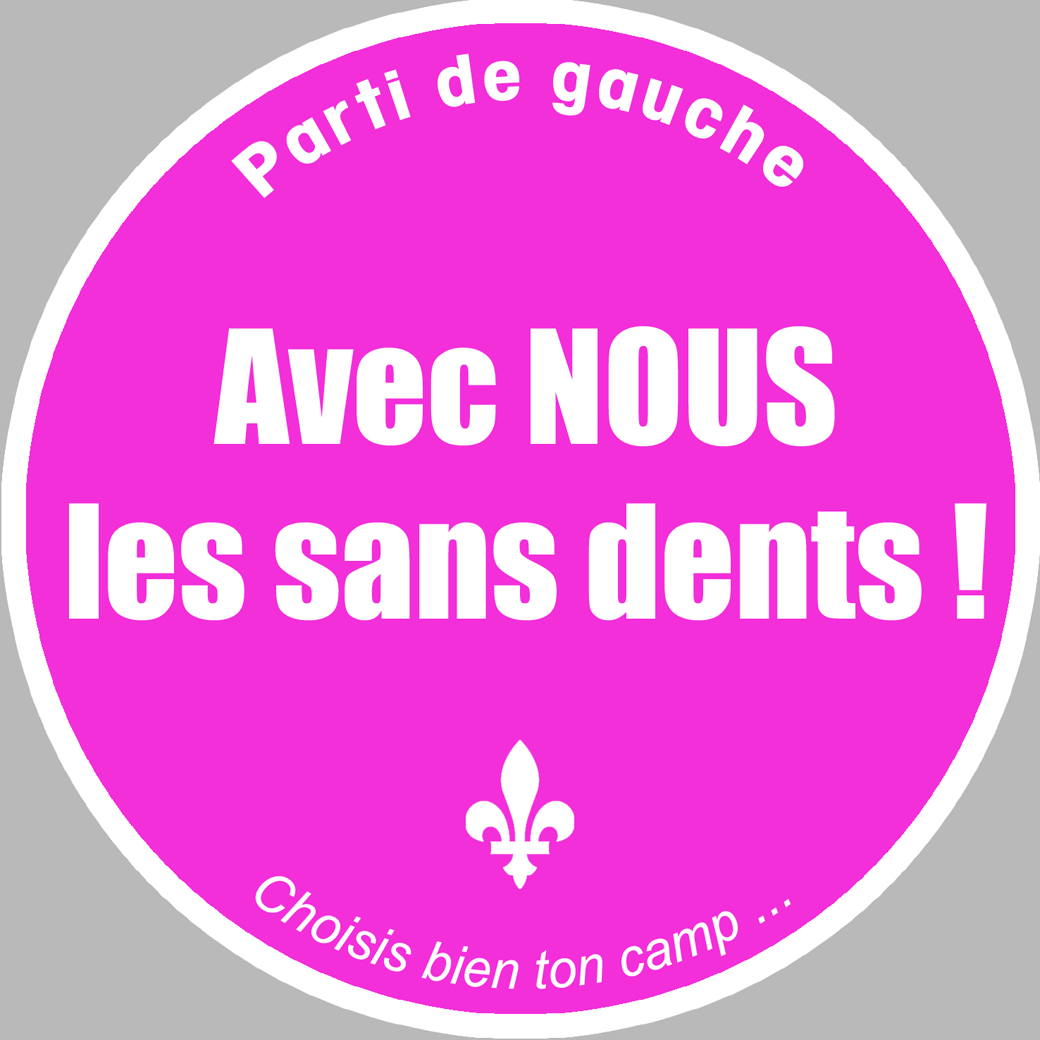 Parti de gauche (10x10cm) - Sticker/autocollant