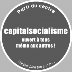 Parti du centre (15x15cm) - Sticker/autocollant