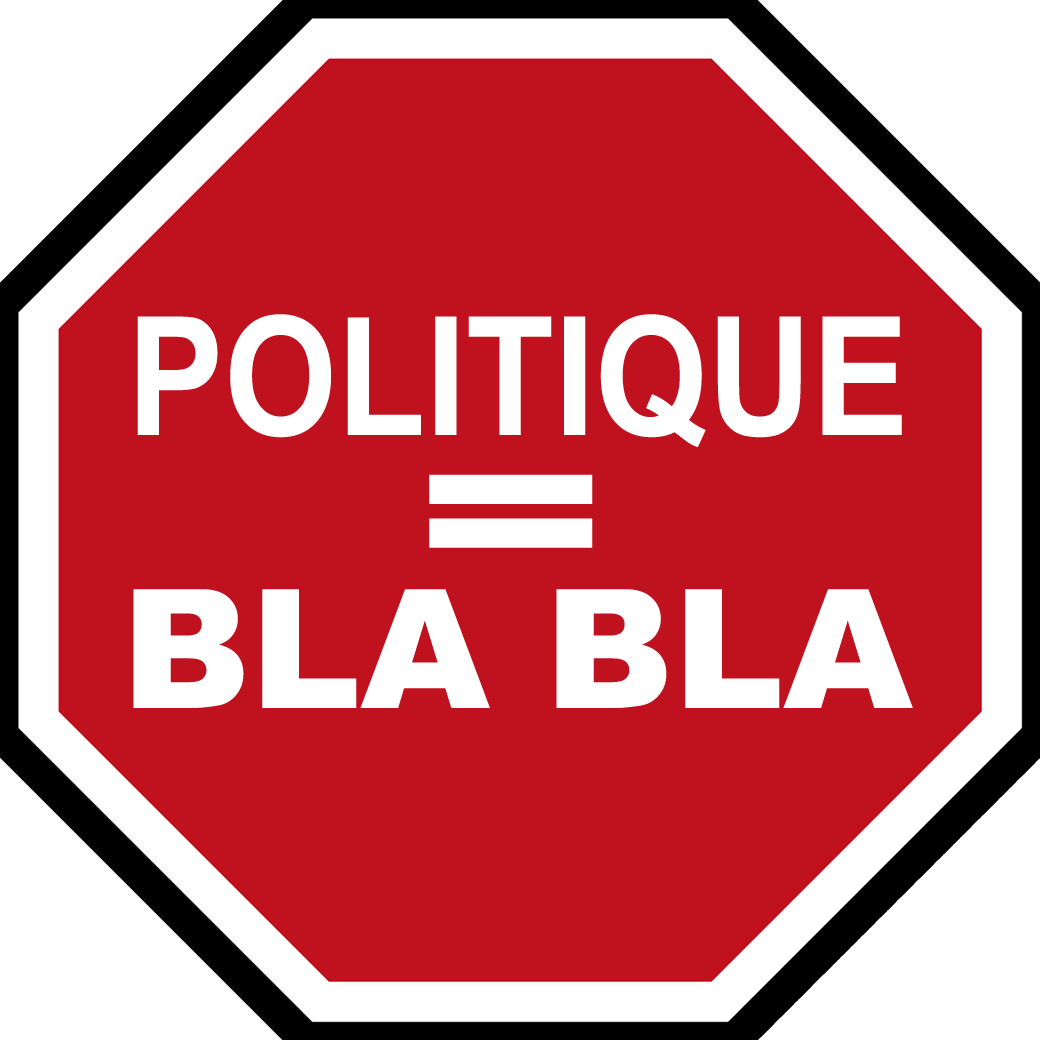 Politique égale BLA BLA (5x5cm) - Sticker/autocollant