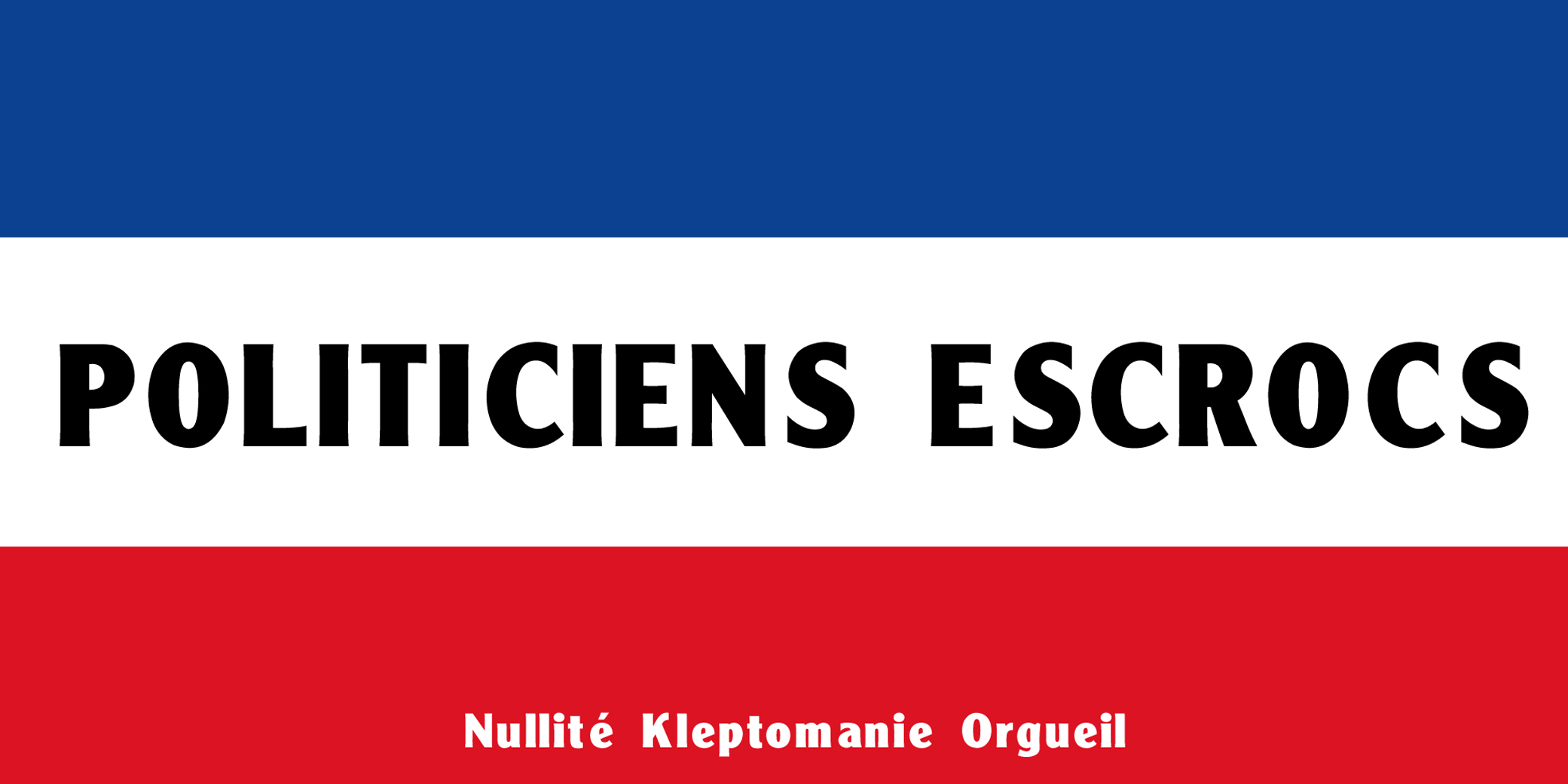 Politiciens escrocs (10x4cm) - Sticker/autocollant