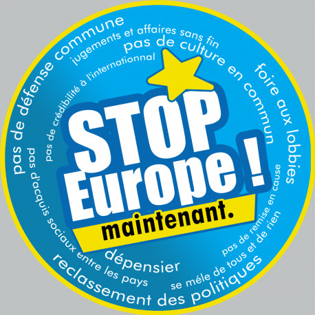 Europe STOP (15x15cm) - Sticker/autocollant