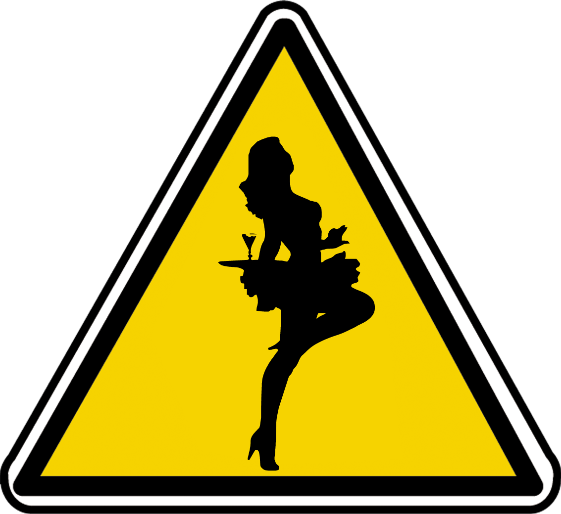 silhouette pin-up 34 (5x4.5cm) - Sticker/autocollant