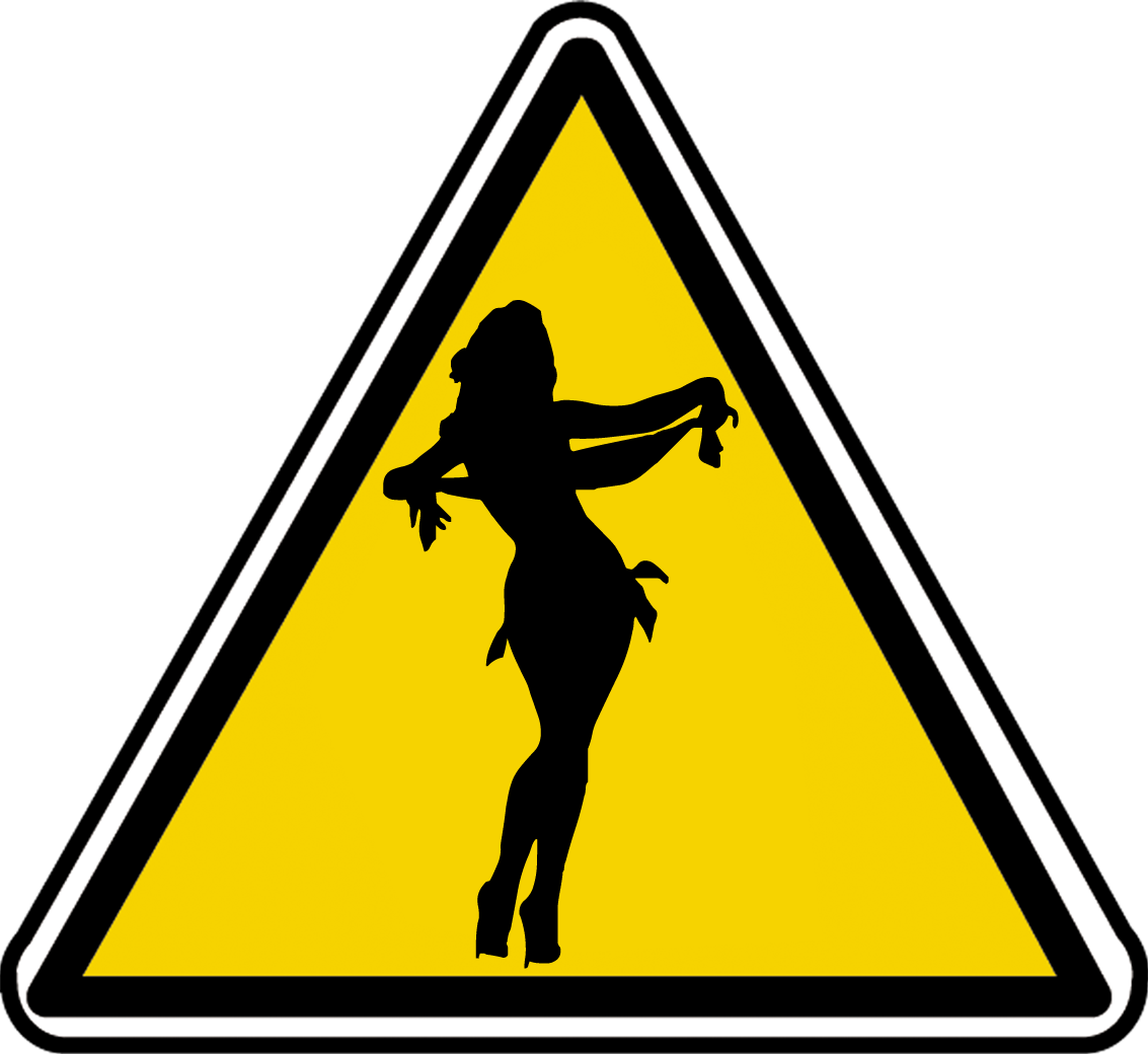 silhouette pin-up 27 (20x18.2cm) - Sticker/autocollant