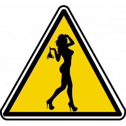 silhouette pin-up 4 (10x9cm) - Sticker/autocollant