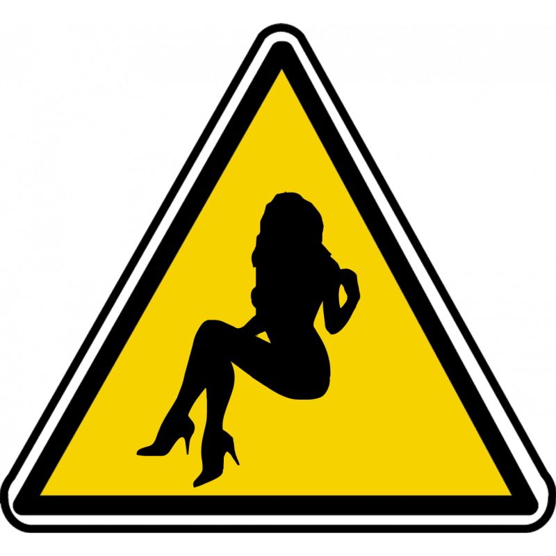 silhouette pin-up 22 (20x18.2cm) - Sticker/autocollant