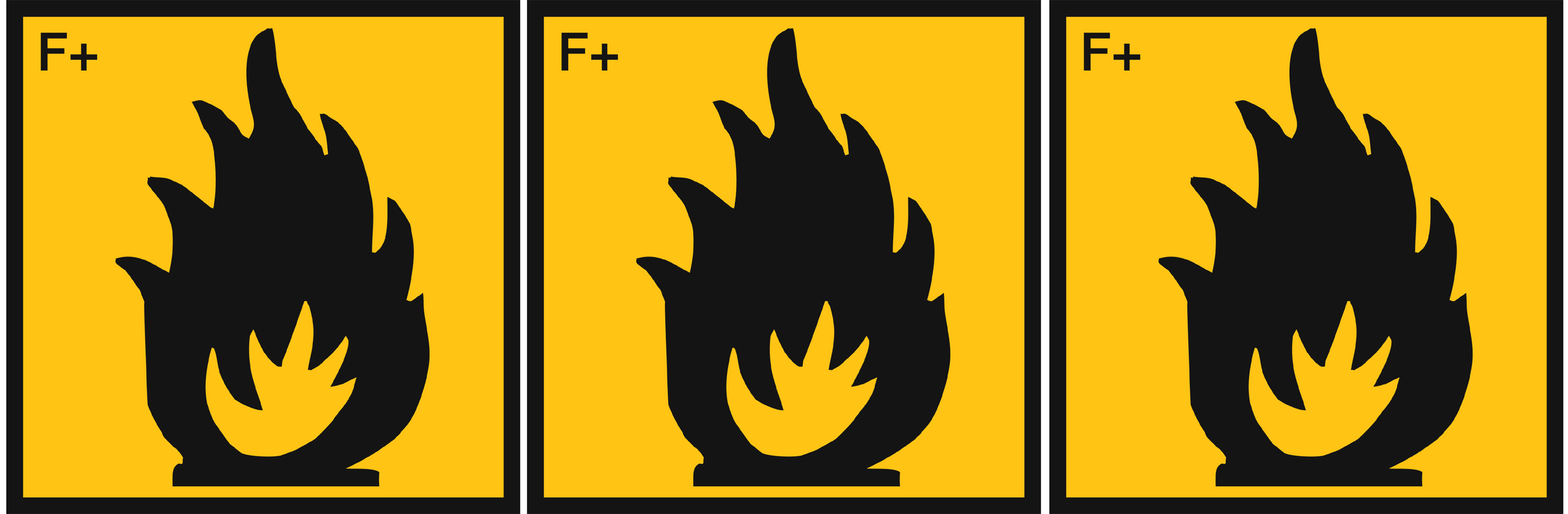 extrêmement inflammable (3stickers 5x5cm) - Sticker/autocollant