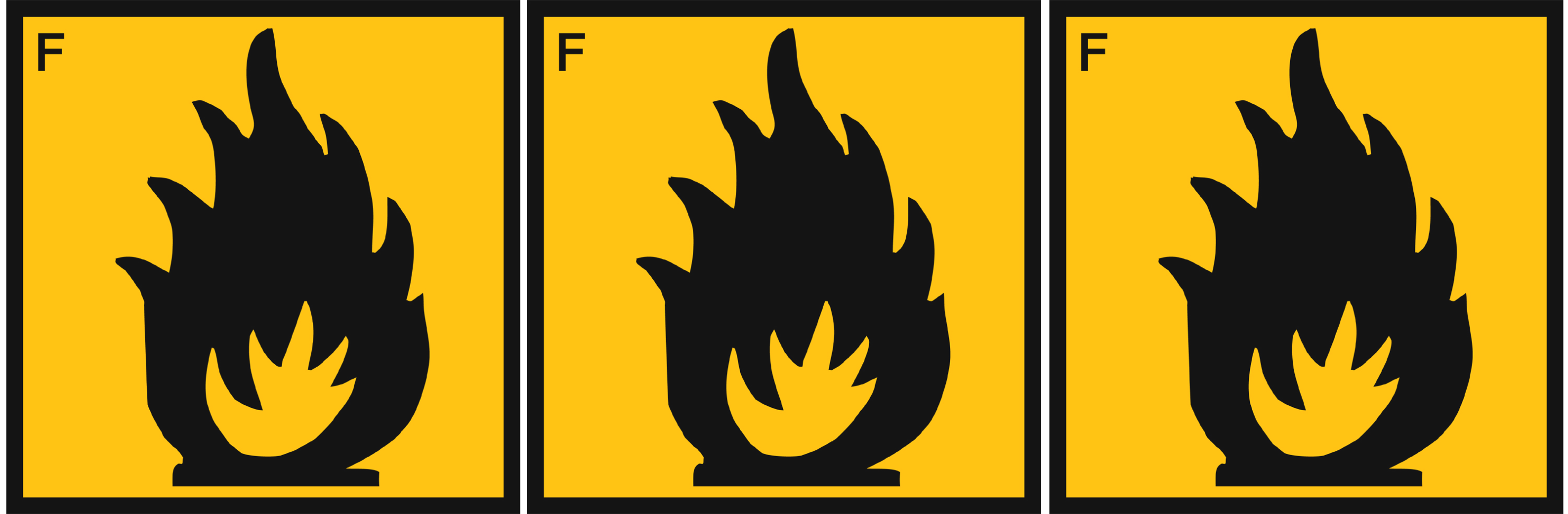 facilement inflammable (3stickers 10x10cm) - Sticker/autocollant