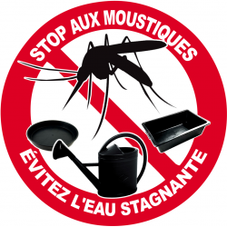 moustiques stop (20x20cm) - Sticker/autocollant