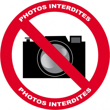 Photos interdites (15cm) - Sticker/autocollant