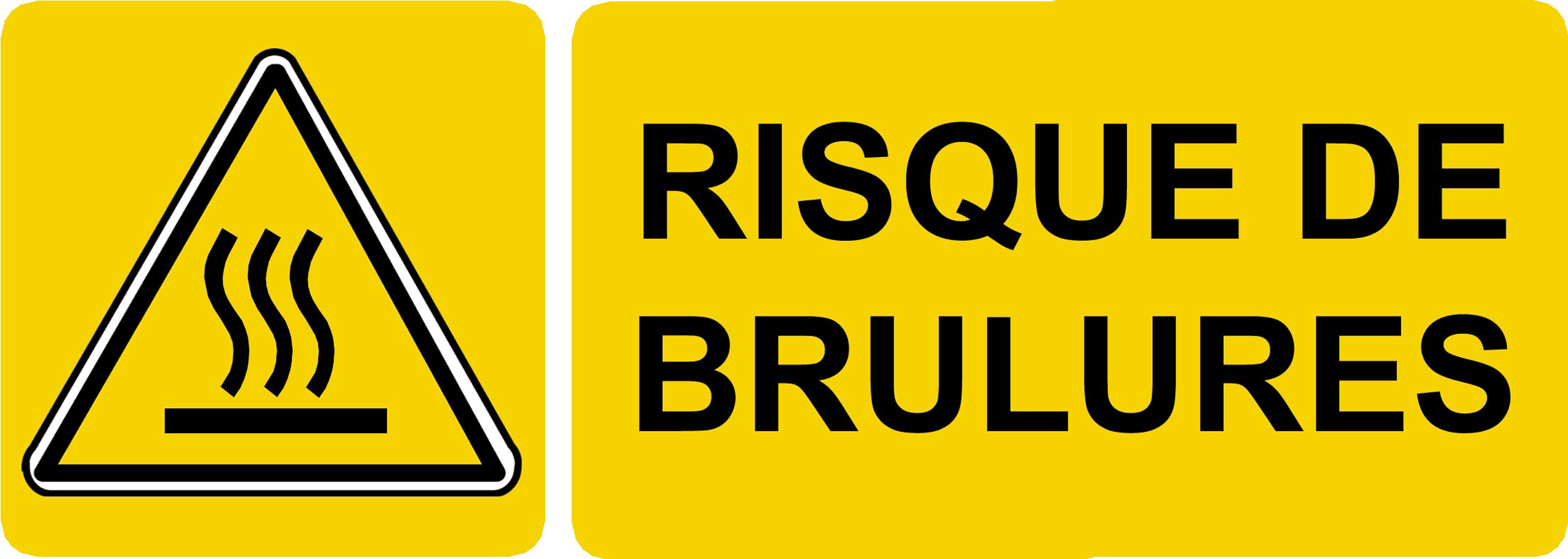 Risque de brulure (28x10cm) - Sticker / autocollant