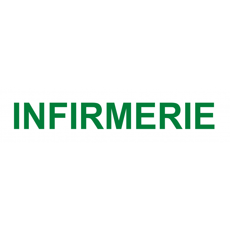 Infirmerie blanc (29x7cm) - Sticker / autocollant