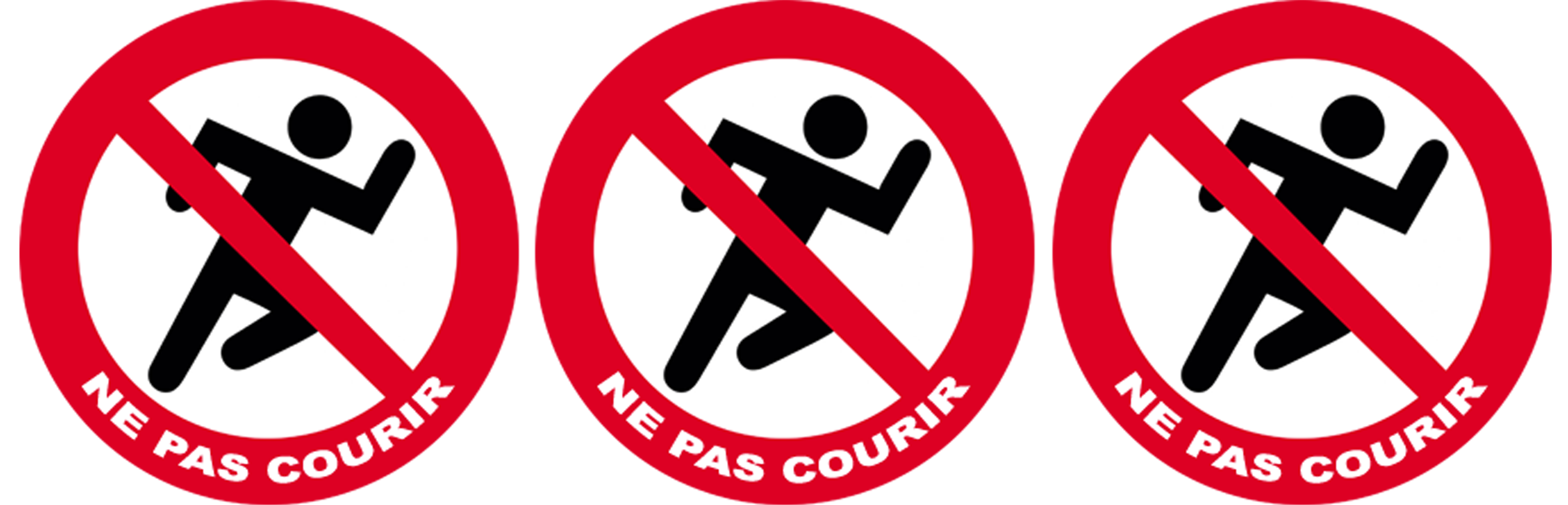 Ne pas courir (3fois 5cm) - Sticker/autocollant