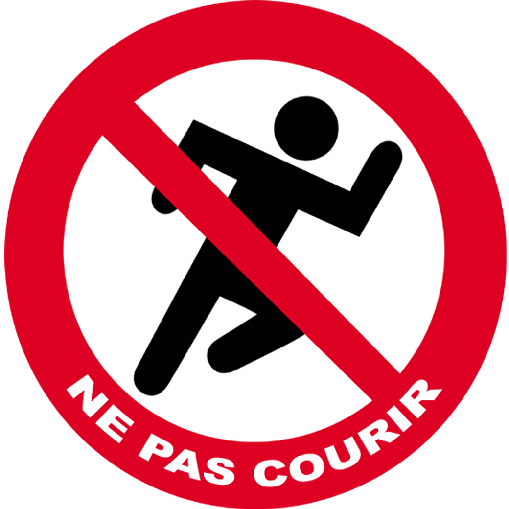 Ne pas courir (10cm) - Sticker/autocollant