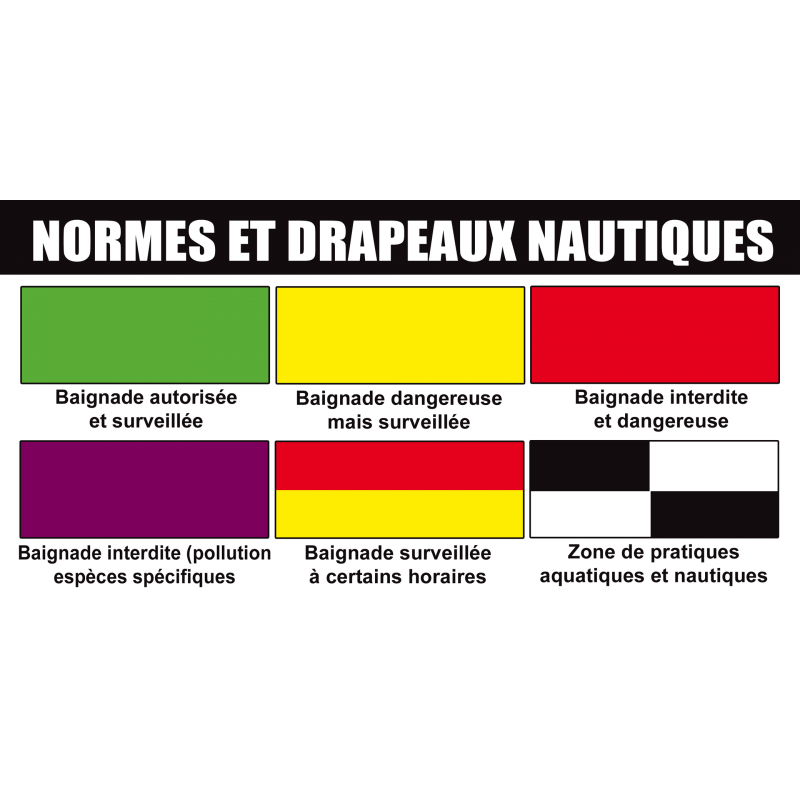 Drapeaux nautisme (15X7.5cm) - Sticker/autocollant