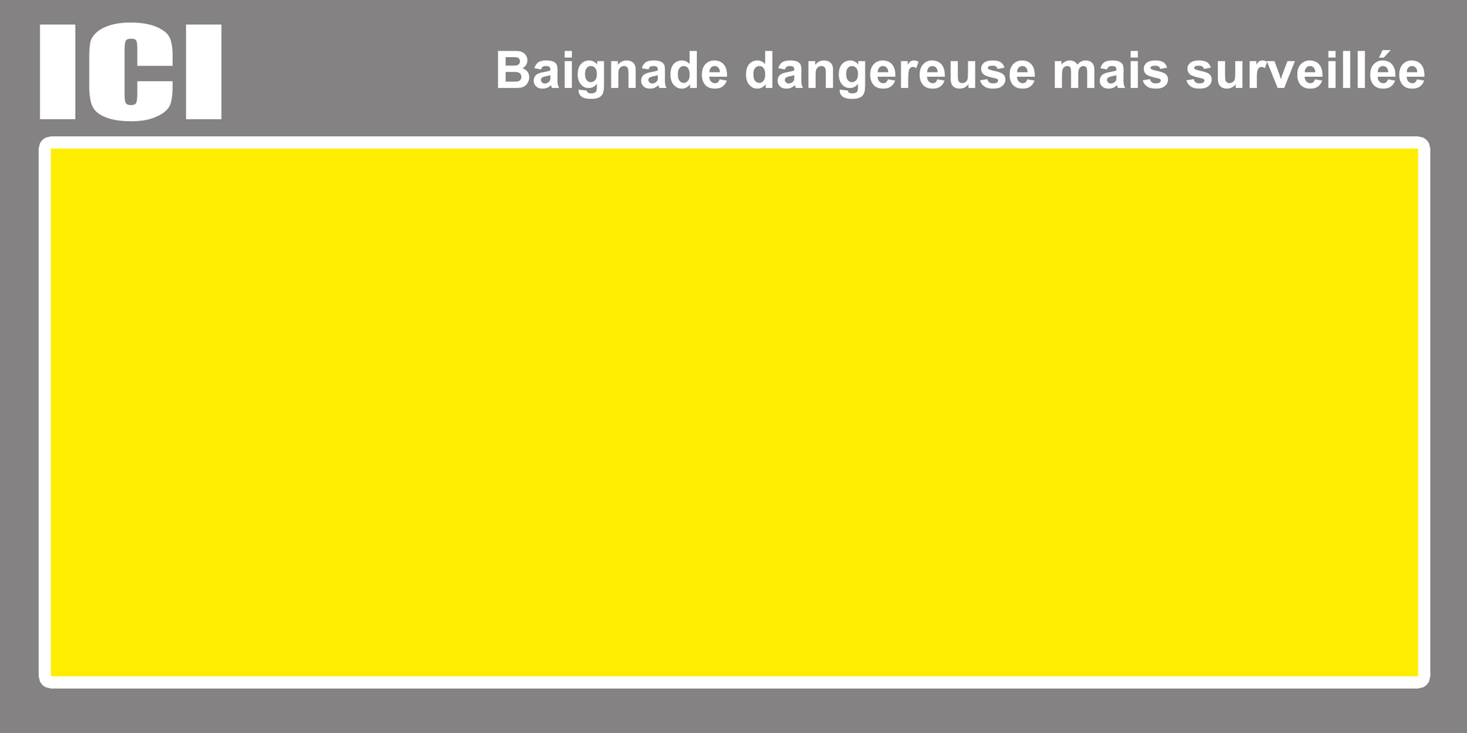 Baignade dangereuse mais surveillée (30X15cm) - Sticker/autocollant