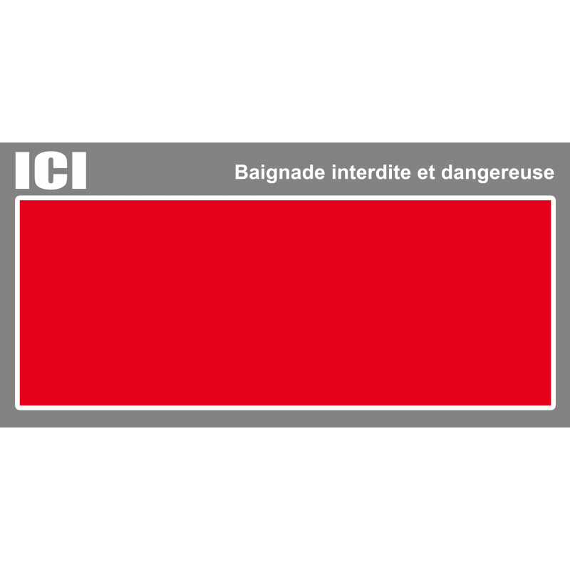 Baignade interdite et dangereuse (20X10cm) - Sticker/autocollant