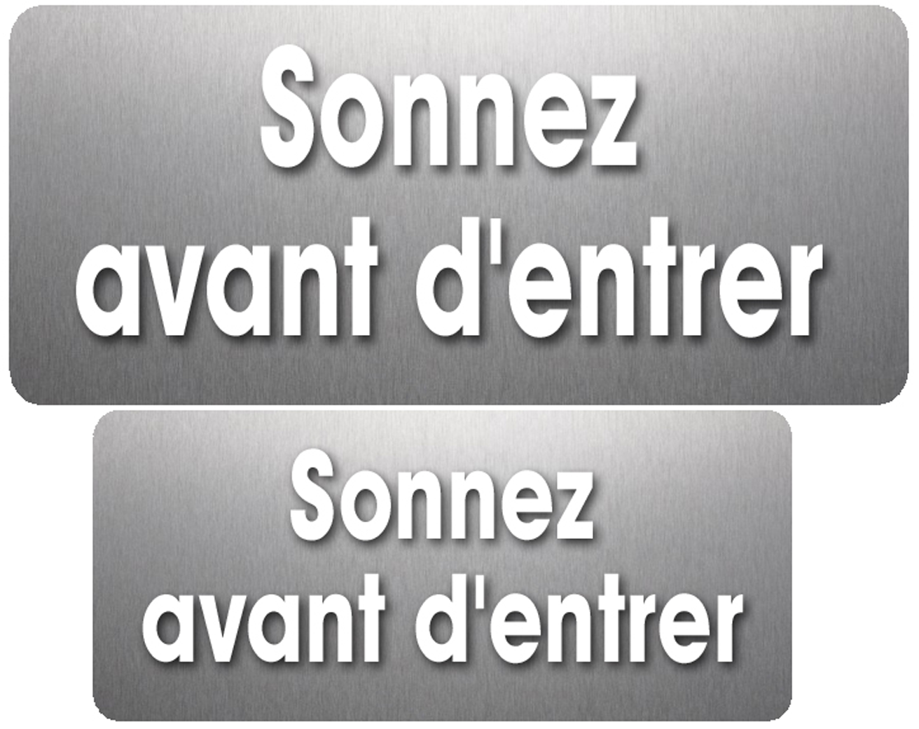 Série sonnez avant d'entrer (9x4cm et 7x3cm) -Sticker / autocollant