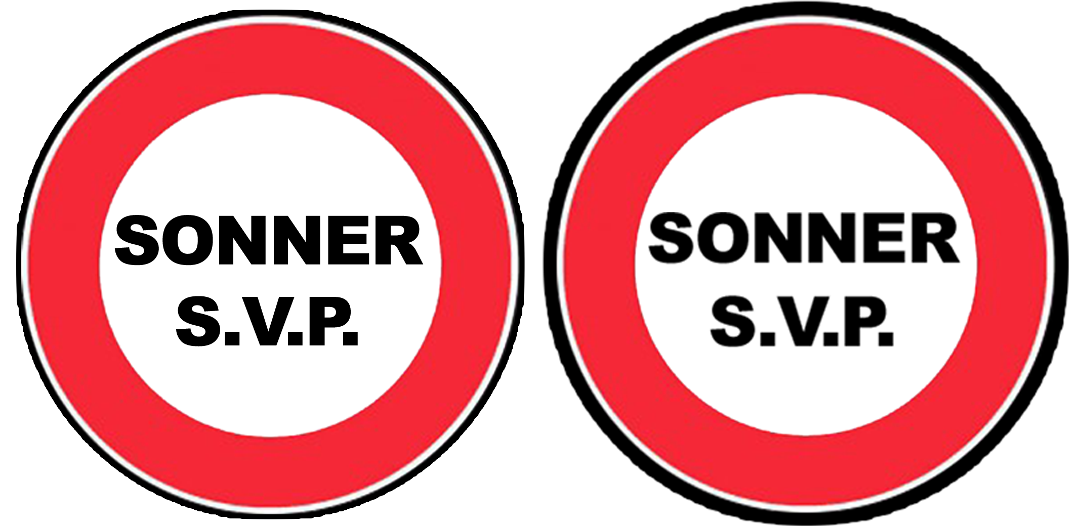 Sonnez SVP (2fois 5cm) - Sticker / autocollant