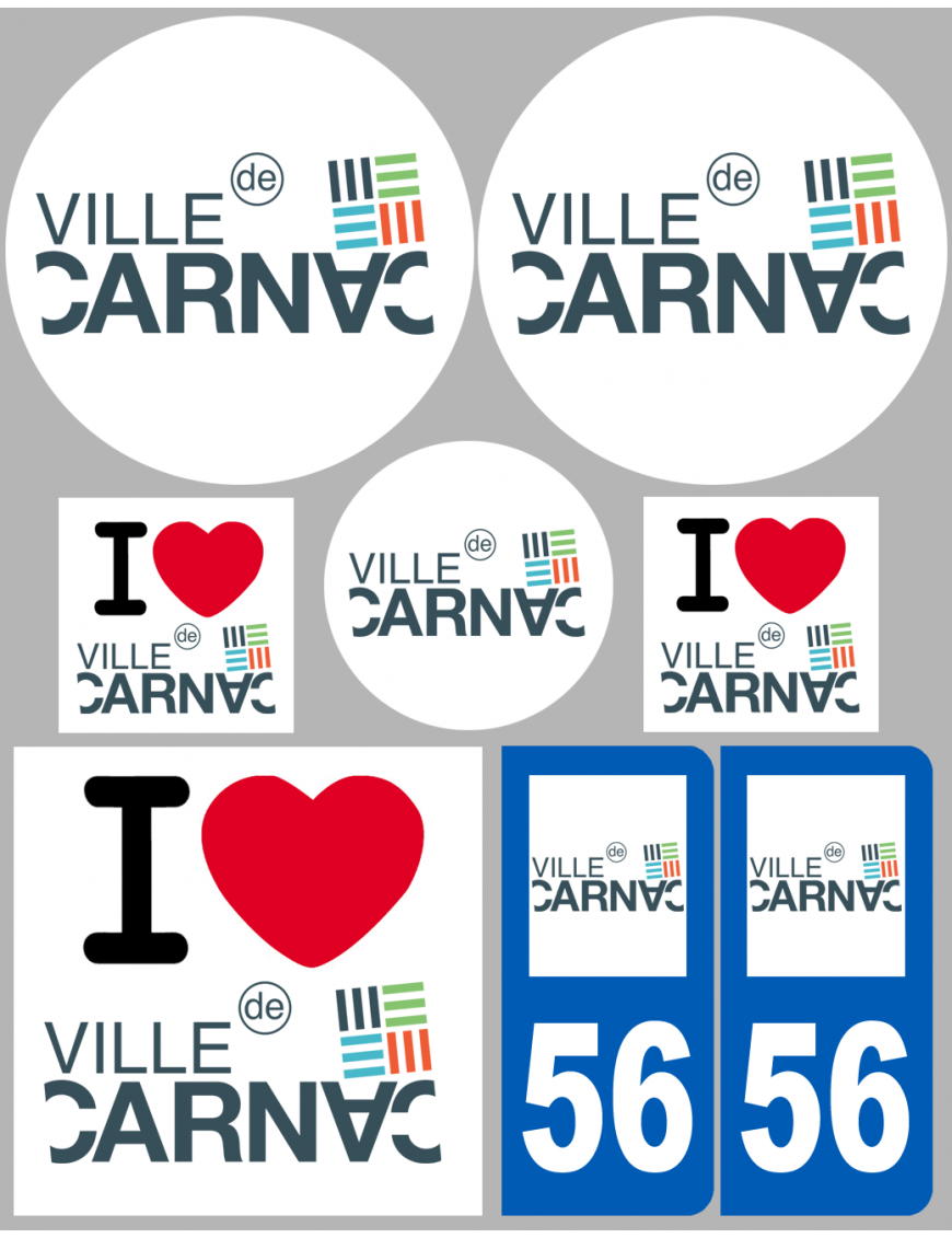 Carnac (8 autocollants variés) - Sticker/autocollant