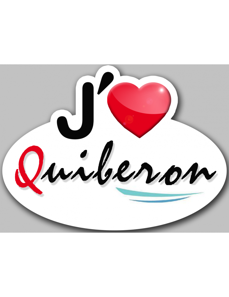 j'aime Quiberon (15x11cm) - Sticker/autocollant