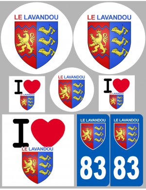 Le Lavandou (8 autocollants variés) - Sticker/autocollant